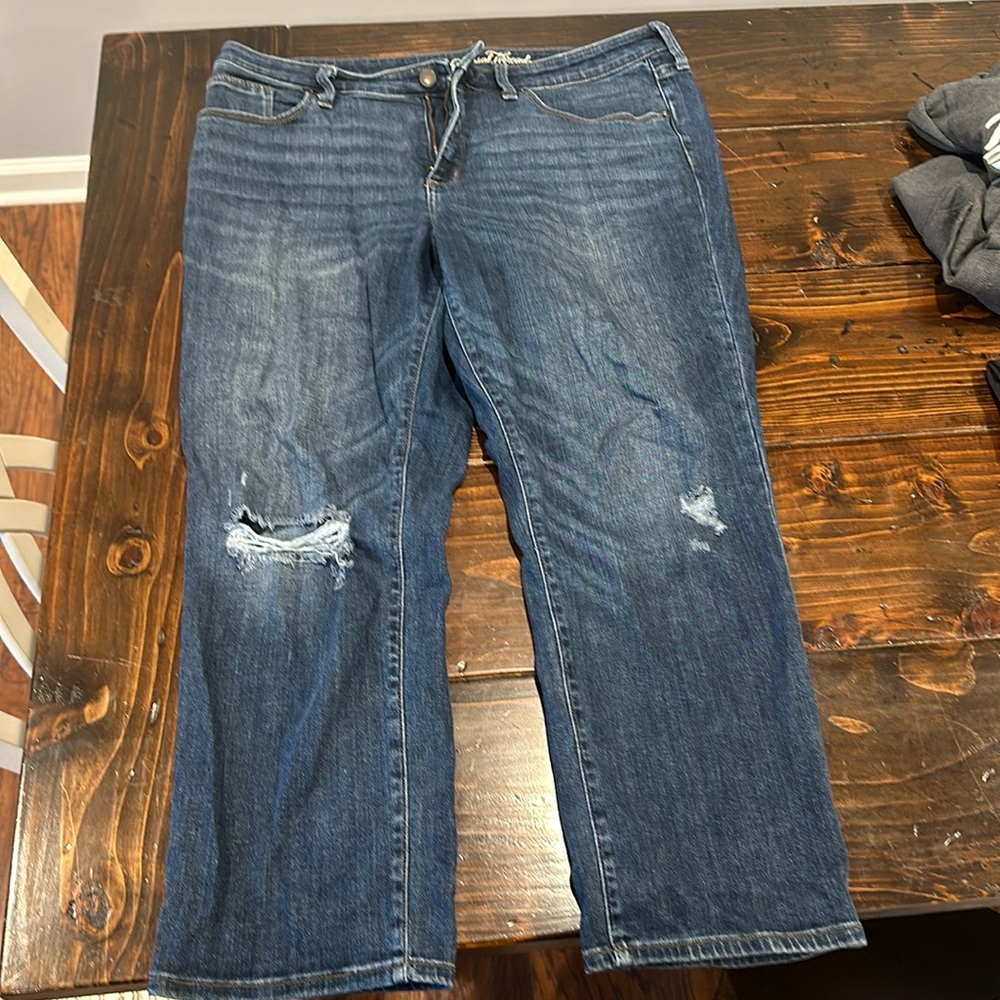 Universal thread high rise straight crop jeans - size 16